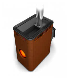 Дровяная печь для бани TMF Аврора Inox ДА Иллюминатор терракота